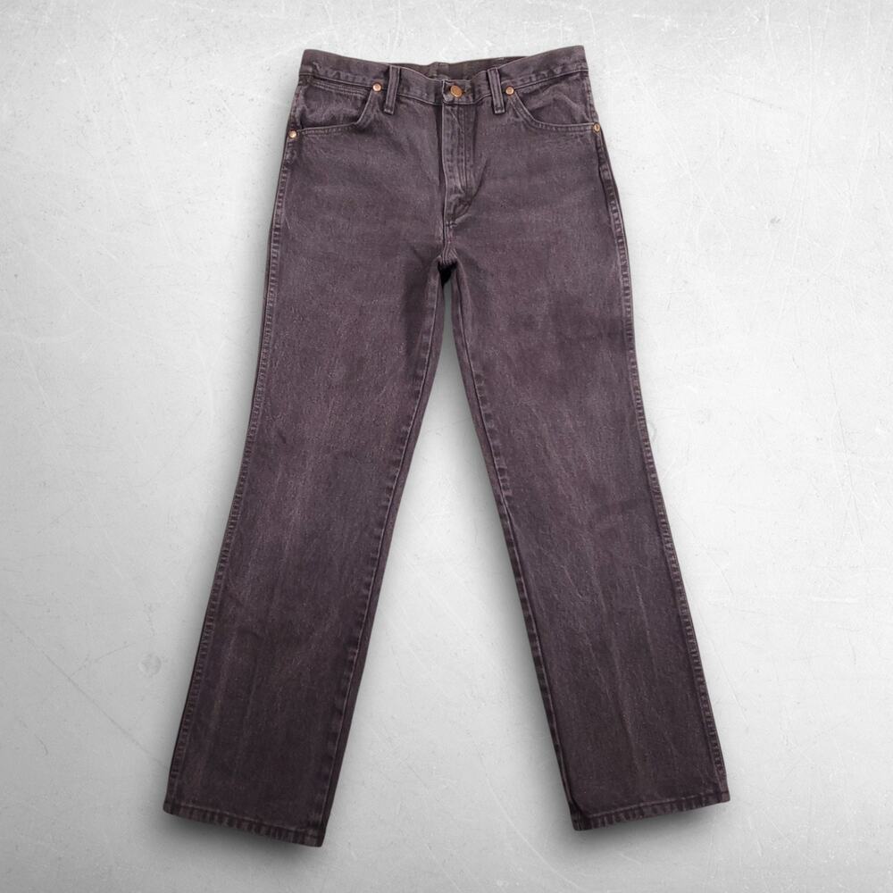 Wrangler 936KCL Cowboy Cut Slim Straight Jeans Men 32 Brown Cotton Western Retro